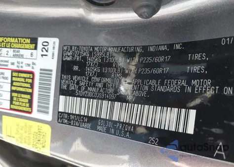 2018 Toyota Sienna Limited 7 Passenger/Limited Premium 7 Passenger/Xle 7 Passenger/Xle 8 Passenger from USA, damaged, VIN 5TDYZ3DC0JS914097